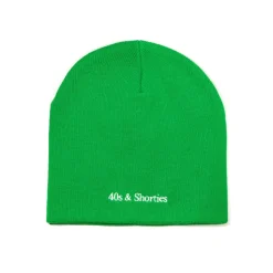 40's & Shorties : Text Logo Skull Beanie - Green