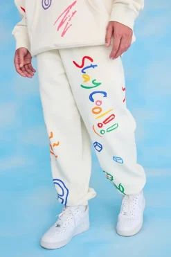 Stay Cool nyc : Scribble Matching Set Sweats