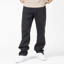 WLKN : Distressed Logo Loose Fit Denim Pants