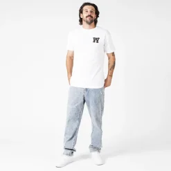 WLKN : Distressed Logo Loose Fit Denim Pants