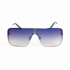 WLKN : Rex Square Rimless Sunglasses - Blue/Yellow